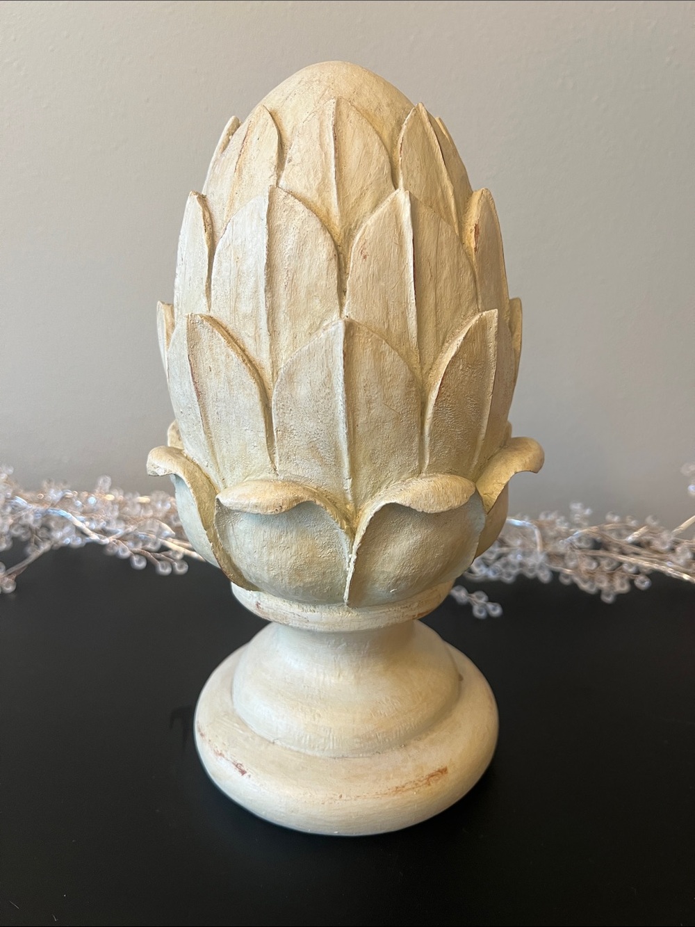 Large Decorative Rustic Acanthus Artichoke Finial Accent Piece NWT